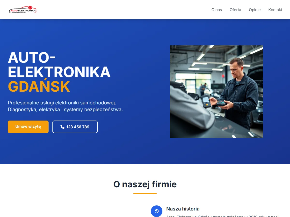 Wariant Sportowy strony głównej dla Auto-Elektronika