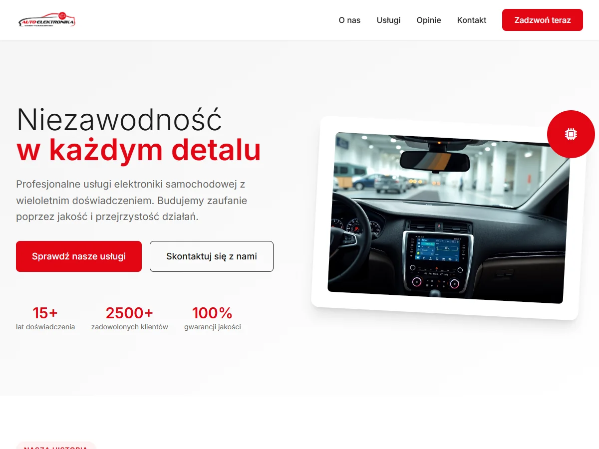 Wariant Skandynawski strony głównej dla Auto-Elektronika